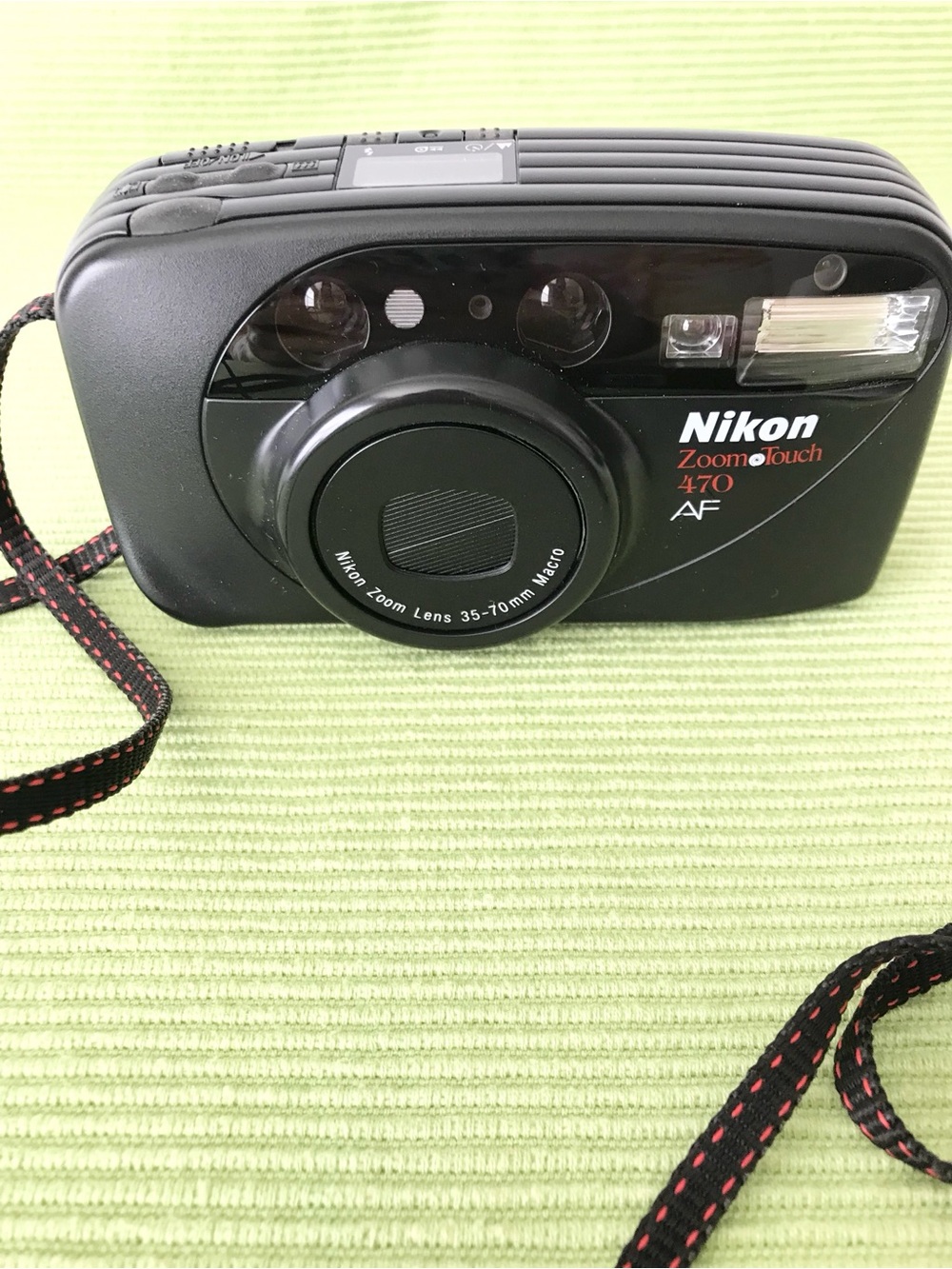 Nikon Zoom-Touch 470 AF Black Compact Camera with Black Strap
